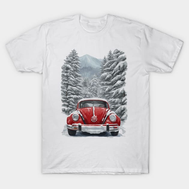 Christmas Car Poster T-Shirt by VENZ0LIC